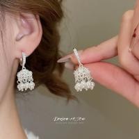 ราคา ต่างหูจี้มุกกลวงรูปทรงระฆัง เพทาย ทันสมัยและสง่าราศี (40714896555)