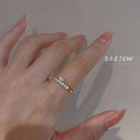 ราคา DREJEW แหวนชุบทอง 18K ประดับเพทาย สไตล์เกาหลี (12497446519)