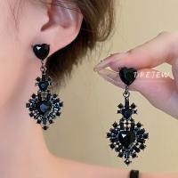 ราคา DREJEW ต่างหูเข็มเงิน 925 จี้รูปหัวใจ ประดับเพชร หรูหรา กันแพ้ แฟชั่นเรโทร (23276728226)