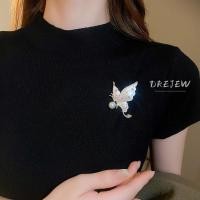 ราคา DREJEW เดรช ใหม่มุกสไตล์เพชรผีเสื้อเข็มกลัดประณีตแฟชั่นเสื้อยกทรงสไตล์เจ้าหญิงแสงหรูหราระดับไฮเอนด์เสื้อผ้าอุปกรณ์เสริมส (26962000934)