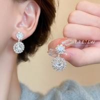 ราคา DREJEW ต่างหูเข็มเงิน 925 จี้รูปดอกไม้ ประดับเพชร ทรงกลม หรูหรา กันแพ้ สไตล์ยุโรป และอเมริกา แฟชั่นสําหรับผู้หญิง (22655013592)
