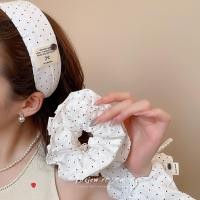 ราคา เดรสผ้าสีขาวลายจุด กว้างขอบเอว ยืดรัดผม สไตล์เกาหลี ผูกผมหวานหรูหรา สำหรับเครื่องประดับผม (26737836452)