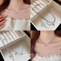 ราคา สร้อยข้อมณีหัวใจสี่เหลี่ยมพร้อมคริสตัลเล็กๆและสายโซ่เงางามสำหรับผู้หญิง (40558474014)