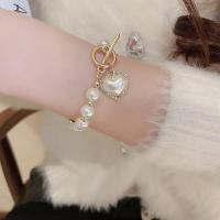 ราคา เดรช สร้อยข้อมือมุกเพชรรูปหัวใจสีขาวผู้หญิงออกแบบแฟชั่นที่เรียบง่ายเครื่องประดับมือ (29374864633)