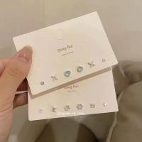 ราคา เดรช 925ชุดเข็มเงินต่างหูขนาดเล็กที่มีมูนสโตนสีสันสดใสประณีตต่างหูขนาดเล็กและเรียบง่าย (42400803259)