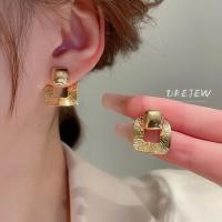 ราคา DREJEW ต่างหูเข็มโลหะ ชุบเงิน ชุบไฟฟ้า ทรงเรขาคณิต ทรงสี่เหลี่ยม สไตล์เกาหลี สําหรับผู้หญิง (23066112042)