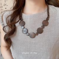 ราคา สร้อยคอจี้ลูกปัดวงกลม สไตล์วินเทจชาติพันธุ์ เรียบง่ายแต่ดูหรูหรา (26390269848)