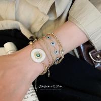 ราคา สร้อยข้อมือ Dreejew Evil Eye ลาย Chain Link สไตล์ตุรกี โทนทองเงิน เครื่องประดับแฟชั่นสำหรับใส่ทุกวัน (56050635548)