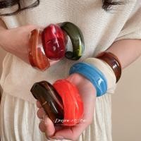 ราคา กำไลข้อมือเรซิ่นVintage Marbled chunky statement สไตล์Retro สำหรับผู้หญิง ของขวัญพิเศษ (55350643341)