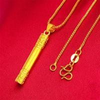 ราคา สร้อยคอทองคำเคลือบ 24K สไตล์จีนวงแหวนทรงแท่ง สำหรับผู้ชายและผู้หญิง (55350961683)