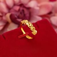 ราคา แหวนทองคำพลาทินัม 24K แบบปรับได้ ออกแบบเป็นรูปหัวใจสไตล์เรโทร สวมใส่ได้วันต่อวัน และเป็นของขวัญที่สวยงาม มีความทนทานต่อการแพ้ (53850227276)
