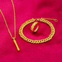 ราคา เครื่องประดับชุดสามชิ้นสไตล์คลาสสิก ดีไซน์หรูหรา สำหรับผู้ชาย ทำจากทองชุบทอง (52550147212)