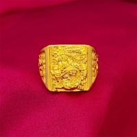 ราคา แหวนผู้ชายแบบนูนมังกร ชุบทอง 24K สไตล์หรูกาย สำหรับโอกาสพิเศษและประจำวัน (48350791462)