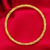 ราคา สร้อยข้อมือทองชุบทองคำ ลายบิดถักสวยหรู สำหรับผู้หญิงสไตล์แฟชั่น สวมใส่งานวันยามเรียบหรู (28193473552)