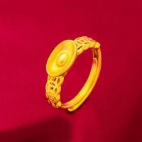ราคา แหวนสุภาพสตรีงานElectroplating 24K Gold หรูหราสำหรับทุกวัน ปาร์ตี้ และวันหยุด พร้อมความหมายมงคล (42775899244)