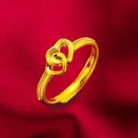 ราคา แหวนทองชุบทองคู่รูปหัวใจ 24K สไตล์หรู เหมาะทำของขวัญและเครื่องประดับสตรี (56450217326)