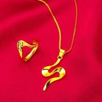 ราคา แหวนชุบทอง 24K ออกแบบงู สไตล์ไทย เหมาะสวมใส่วันธรรมดาและงานพิเศษ (49951164469)