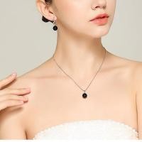 ราคา จี้อาเกตสีดำ 18K ทองคำขาว สำหรับสตรี พร้อมลูกปัดเดี่ยว สวยงามและเหมาะสมทุกโอกาส เครื่องประดับของขวัญ (41525650190)