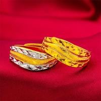 ราคา แหวนสองสีดอกไม้จิ๋ว เคลือบเงินทองคำ 24K เครื่องประดับสำหรับผู้ชายที่สวมใส่ง่ายทุกวัน (57600781114)