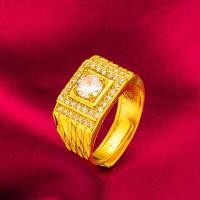 ราคา แหวนชุบทอง 24K สแควร์เพชรเต็มวง สำหรับวันทำงานและโอกาสพิเศษ (56600781067)