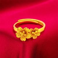 ราคา แหวนทองคำขาว 24K ลายดอกไม้ชุบทอง สไตล์หรูหราสำหรับสุภาพสตรี (49400356153)