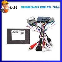 ราคา สายไฟกล่อง Canbus ถอดรหัสสําหรับ HONDA 2014 2017 ACCORD 9TH 2 0 2 4 10 นิ้ว Android รถวิทยุอะแดปเตอร์สายไฟ (25237021623)