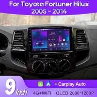 ราคา สําหรับ Toyota Fortuner HILUX Revo Vigo 2005 2014 2K QLED Android 13 รถวิทยุเครื่องเล่นวิดีโอมัลติมีเดีย GPS AI Voice CarPlay 4G (43403195106)