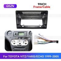ราคา 1999 2005สําหรับTOYOTA Vios VITZ YARIS ECHO 9 นิ้วกรอบรถPacciaอะแดปเตอร์สายไฟAndroidวิทยุDash FittingแผงCanbusชุด (43975807435)