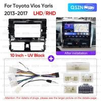 ราคา สําหรับโตโยต้า วีออส ยาริส 2013 2017รถมัลติมีเดียวิทยุ10นิ้วกรอบแผงพังผืดแดชบอร์ดยึดอะแดปเตอร์ (51500166257)