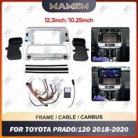 ราคา ใหม่ล่าสุด 10 25 12 3 นิ้ววิทยุรถยนต์ Android สําหรับ 2018 2020 Toyota Prado 120 Fascia กรอบสเตอริโอมัลติมีเดีย GPS MP4 สายไฟ (40614993258)