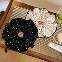 ราคา ยางรัดผมลายจุดสีดําและสีขาวสําหรับผู้หญิงยางรัดผมหวานสไตล์เกาหลี (28083659192)