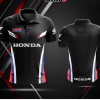 ราคา เสื้อโปโลสีดำสำหรับผู้ชาย ออกแบบมาเพื่อความสะดวกในหน้าร้อน มีลายรถจักรยานยนต์ฮอนด้า (54451005153)