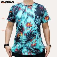 ราคา เสื้อยืดลำลองผู้ชาย ดีไซน์มัดย้อม สไตล์สตรีทแฟชั่น แขนสั้น (49600328424)