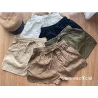 ราคา Java wa shop กางเกงขาสั้นเอวยางยืดทรงหลวม ปลายขาตัด มีเชือกรูด ไม่มีกระเป๋าข้าง (20248220506)