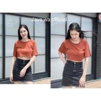 ราคา Java wa shop เสื้อครอปคอกลมโอเวอร์ไซซ์ เอวลอย (22979060402)
