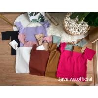 ราคา Java wa shop เสื้อปาดไหล่ต่อแขน สีพาสเทล แซบเว่อร์ ผ้าร่องเล็ก สีพาสเทล งานสวย ใส่ออกมาแล้วน่ารักสุดๆ (22428210321)