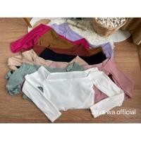 ราคา Java wa shop ครอปสายฝอ เสื้อปาดไหล่ ครอปแขนยาว ครอปเปิดไหล่ สีพาสเทล งานตามหา ต้องจัดกันนะ (16793166390)