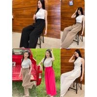 ราคา Java wa shop M01 พร้อมส่ง กางเกงเอวสูงขอบเอวระบาย พรางหุ่น เก็บพุง ผ้าเนื้อมูลเวฟ ไม่บาง สาวอวบใส่ได้ (15798927105)