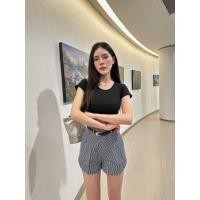 ราคา เสื้อครอปแขนสั้น ผ้าร่องทรงดี ยิดเยอะมากก เบสิคครอปแต่งแมตช์ง่ายมาก นางแบบใส่งานจริง (25607112099)