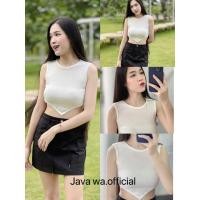 ราคา Java wa shop รูปภาพ วีดีโอ ถ่ายจากงานจริง ผ้าดี หนา ไม่บาง กล้ามครอปชายแหลม เสื้อกล้ามครอป (22352622174)