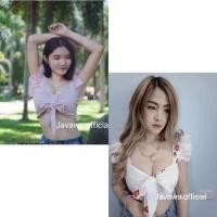 ราคา Java wa shop เกาะอกสมอคหลัง แต่งระบายไหล่ มีสายผูกอก (20738467424)