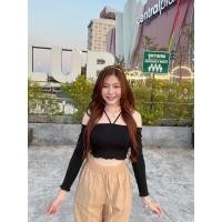 ราคา เสื้อปาดไหล่ ไขว้คอ แขนยาว เปิดไหล่ เสื้อสายฝอ คล้องคอ งานฮิต งานตาม (25207112709)