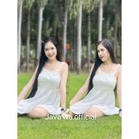 ราคา Java wa shop มินิเดรส ดอปบี้ ระบายชั้นๆ (19183754204)