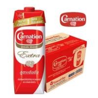 ราคา CANATION นมข้นจืด คาร์เนชั่นเอ็กซ์ตร้า ชนิดพร่องไขมัน ขนาด 1000มล ยกลัง12กล่อง (16496236415)
