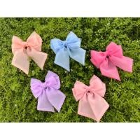 ราคา กิ๊บติดผม โบว์ติดผม กิ๊บติดผมแฟชั่น โบว์ออแกนดี้ (29574603529)