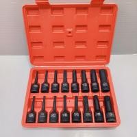 ราคา KONY บล็อกเดือยโผล่ หัวท๊อกซ์ หกเหลี่ยม T H 1 2 4หุน 16 ตัว ชุด รุนยาว 76 มม เหล็กเกรด CR MO (42701583593)