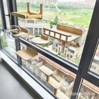 ราคา ชั้นวางแมวแบบติดผนังพร้อมถ้วยดูดหนัก ชั้นวางแมว เตียงแมว บ้านไม้เนื้อแข็ง บ้านสัตว์เลี้ยง กล่องแมว กรงแมว เฟอร์นิเจอร์ติดผนังสำหรับแมว (26730948643)