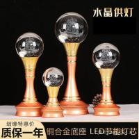 ราคา โคมไฟคริสตัลบอลแบบ Plug in ลายดอกบัวสำหรับประดับหน้าพระพุทธรูป พร้อมไฟLED (56901183817)