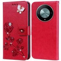 ราคา เคสโทรศัพท์มือถือหนัง ซิลิโคน พิมพ์ลายดอกกุหลาบ ลายนูน สําหรับ Huawei Honor X9B 5G (25852333347)
