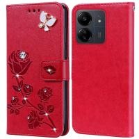 ราคา เคสโทรศัพท์มือถือหนัง ซิลิโคน พิมพ์ลายดอกกุหลาบ ลายนูน สําหรับ Xiaomi Redmi 13C 4G POCO C65 (25752333744)